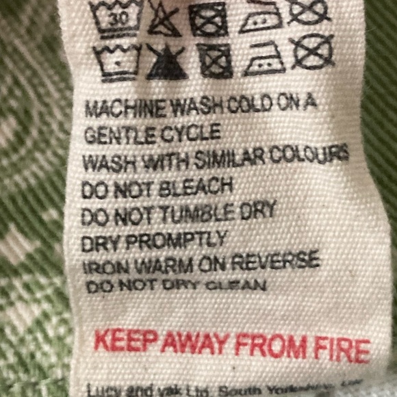 NWOT Lucy & Yak Green Paisley Trousers (W34/R) - Picture 8 of 9